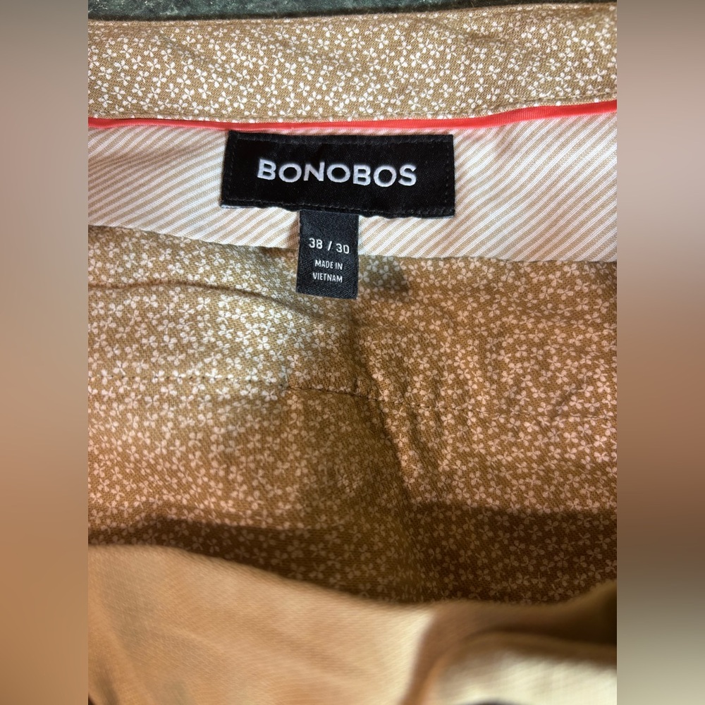 Bonobos Men’s Athletic Fit Chino Pants Tan Khaki Stretch Cotton 38x30 - Picture 7 of 7